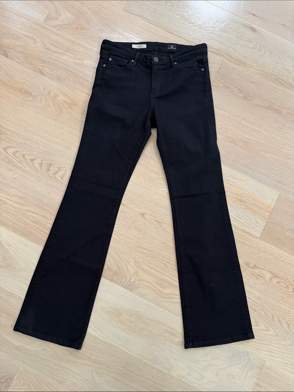 Ag Adriano Goldschmied Black Flare Jeans